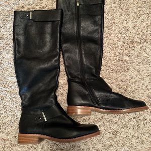 Black riding style boots